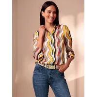 Heine Hemdbluse heine camel-lavendel-bedruckt