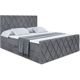 altdecor BOXBETT LEPARO-Z - 160 x 200 - H3 - Dunkelgrau