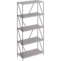 Vichy Vichy, Regal, Bücherregal Ravix, Greige/Schwarz, 60 x 134.5