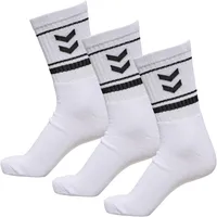 hummel Unisex Hmlstripe Crew 3-pack Sock, Weiß, 46-48