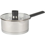 Russell Hobbs RH01163EU Excellence 18cm stieltopf mit deckel, 2L Kochtopf stieltopf mit Glasdeckel, hochglanzpoliert Stielkasserolle, Stieltopf kasserolle induktion pfanne, Spülmaschinenfest saucepan