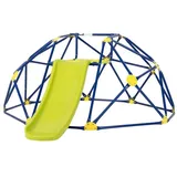 Goplus Klettergerüst mit Rutsche Kletterkuppel Blau-Grün