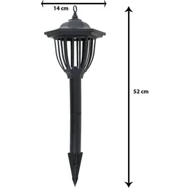 Grafner XXL LED Solar Standleuchte | 52 cm | schwarz | High-Power-LED'S | großer Akku | effizientes Solarpanel | Solar Leuchte Weg