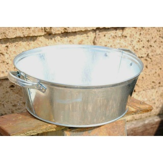 Zinkwanne,mit Henkeln,Pflanzgefäß,Miniteich,ca.39cm Durchmesser,Art. oz69