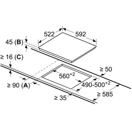 Bosch EcoClean Herdset mit Glaskeramikkochfeld TouchSelect autark 60 cm