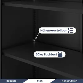 Jan Nowak Vitrinenschrank abschließbar AMELIA Glastüren, 185 x 90 x 40 cm, Wohnzimmer, Wohnwände, Vitrinenschränke