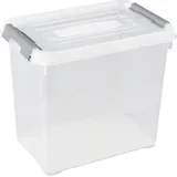 Curver 243859 Aufbewahrungsbox HANDY stapelbar (L x B x H) 294 x 194 x 254mm Transparent, Silber 1St