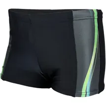 Aquarti Badehose Jungen Schwimmhose Schwarz/Grün 164