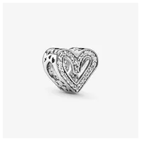 Pandora Funkelndes Freihand-Herz Silber 798692C01