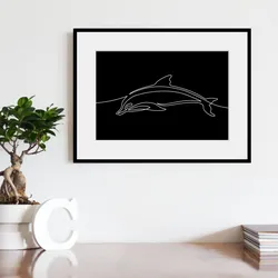 queence Bild »Flipper«, (1 St.), HD Premium Poster-Druck inkl. Holzrahmen queence Farbe Rahmen: schwarz + Farbe Bild(er): weiß