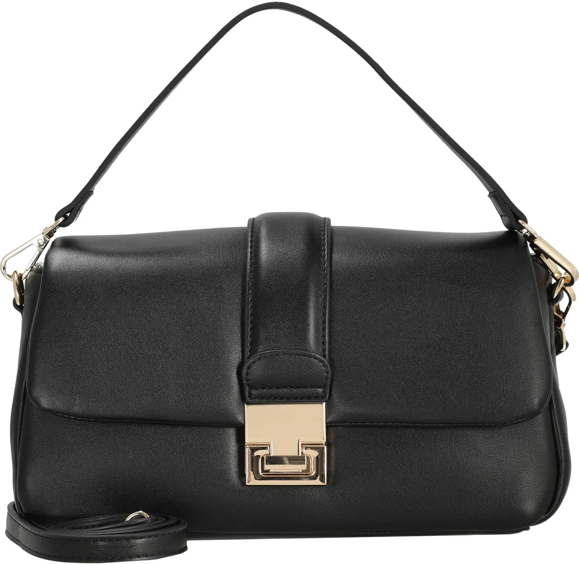 Seidenfelt Dalarna - Schultertasche 30 cm (black/gold)