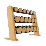 NOHRD DumbBells Hantelset, 18 Hanteln 5 - 25 kg inkl. Ablage, Club-Sport