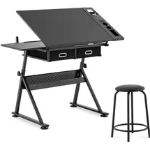 FROMM & STARCK Zeichentisch - 115 x 60 cm - neig- und höhenverstellbar mit Hocker