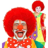 W WIDMANN MILANO Party Fashion - Clownsperücke für Erwachsene aus Kunsthaar, Lockenperücke für Karneval & Halloween