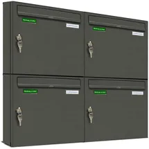 AL Briefkastensysteme Basic Wandbriefkasten DB 703 Eisenglimmer Grau