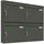 AL Briefkastensysteme Basic Wandbriefkasten DB 703 Eisenglimmer Grau
