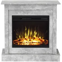 Aflamo LED Elektrokamin | Vigo | mit Heizfunktion | Beton