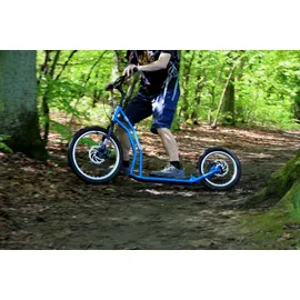 Yedoo Scooter Yedoo Four Tretroller mit Luftreifen 20/16 und Scheibenbremsen Blau