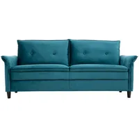 Design-Sofa aus Samt Petrolblau 3 Plätze CLIFF