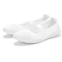 Sneaker Ballerinas, Freizeitschuh, Slipper, Halbschuh, Slip On Sneaker superleicht VEGAN, Gr. 36, weiß, , 61989204-36