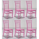 Casa Padrino Designer Acryl Stuhl Set Rosa 40 x 46 x H. 92,5 cm - Esszimmerstühle - Acryl Esszimmer Möbel