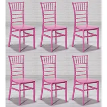 Casa Padrino Designer Acryl Stuhl Set Rosa 40 x 46 x H. 92,5 cm - Esszimmerstühle - Acryl Esszimmer Möbel
