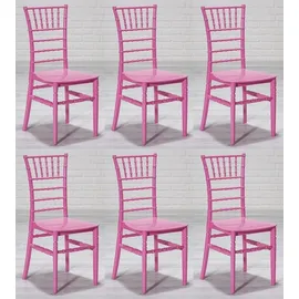 Casa Padrino Designer Acryl Stuhl Set Rosa 40 x 46 x H. 92,5 cm - Esszimmerstühle - Acryl Esszimmer Möbel