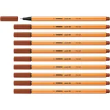 Stabilo - Fineliner - point 88-10er Pack - rötel