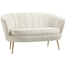 Homcom Sofa, Creme, Textil, 77x77x130 cm, - Couches, Sofas