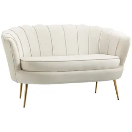 Homcom Sofa, Creme, Textil, 77x77x130 cm, - Couches, Sofas