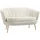 Homcom Sofa, Creme, Textil, 77x77x130 cm, - Couches, Sofas