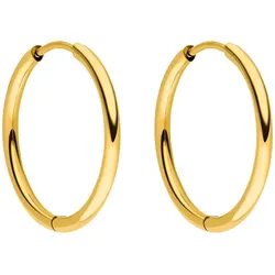 Paar Creolen PURELEI "Schmuck Geschenk Sleeky Ohrringe, 22492", gold (gelbgoldfarben), Ohrringe, Damen, Edelstahl