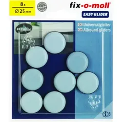 fix-o-moll SUKI, Gleiter rund, Durchmesser 25mm zum Kleben Kunststoff grau