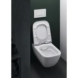 Geberit Smyle Square Wand-WC Tiefspüler Rimfree Weiß