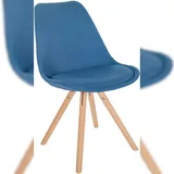 CLP Stuhl Sofia Stoff blau/natura (rund)