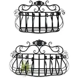 Formano Wandkörbe 2er-Set aus Metall Schwarz