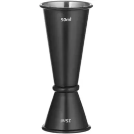 HENDI Barmaß 25/50 ml, BarUp, Schwarz, ⌀44x(H)110mm