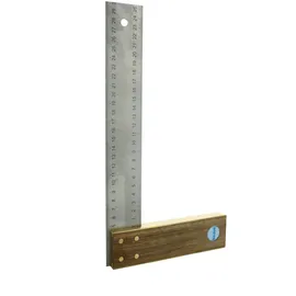 Hedue Schreinerwinkel Nussbaum 400 mm Edelstahlblatt 45 mm