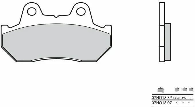 Brembo S.p.A. Wegremblokken koolstofkeramiek - 07HO1807