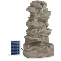 Blumfeldt Stonehenge XL Solarbrunnen LED-Beleuchtung Polyresin Li-Ionen-Akku