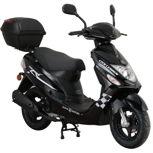 ALPHA MOTORS Mofa »CityLeader«, 50 cm3, Verbrauch: ca. 2,8 l/100 km - schwarz