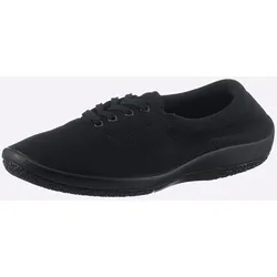 Schnürschuh HEINE, Damen, Gr. 40, schwarz, Textil, modisch, Schuhe