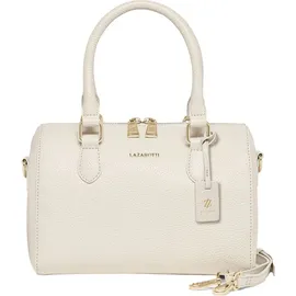 lazarotti Bologna Leather Henkeltasche Leder Creme/White