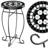 Kesser Mosaiktisch Blumenhocker Rund 60 x 34 cm Schwarz