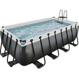 EXIT TOYS Black Leather Pool 400 x 200 x 122 cm inkl. Sandfilter