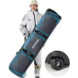 XCMAN Roller Snowboardtasche mit Rollen, verstellbare Länge Snowboard-Tasche Für -Skitrage-Rucksack Flugreisen geeignet