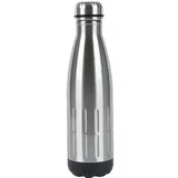 Testrut axentia Isolierflasche, doppelwandig, Edelstahl, ca. 500 ml, silber/schwarz