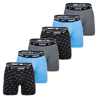 Nike Boxershorts Cotton Stretch Schwarz/Grau/Blau L 6er Pack