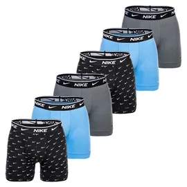 Nike Boxershorts Cotton Stretch Schwarz/Grau/Blau L 6er Pack