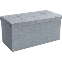 Intirilife Sitzhocker Faltbare Sitzbank 76 x 38 x 38 cm Fels Grau